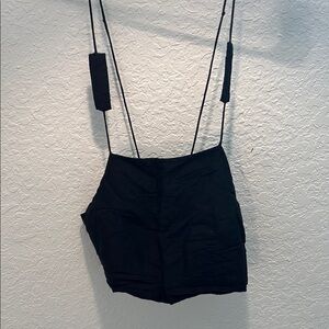 Black Women's Shorts with Straps